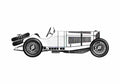 Blueprint Mercedes Benz SSKL Cabriolet 1931 A4 Photo Print