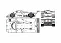 Blueprint Mercedes Benz Sauber C9 Coupe 1987 A4 Photo Print