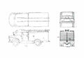Blueprint Mercedes Benz Special Fire Truck 1964 A4 Photo Print