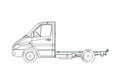 Blueprint Mercedes Benz Sprinter 2 Chassis Truck 2006 A4 Photo Print
