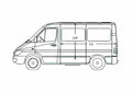 Blueprint Mercedes Benz Sprinter 2 Minivan 2006 A4 Photo Print