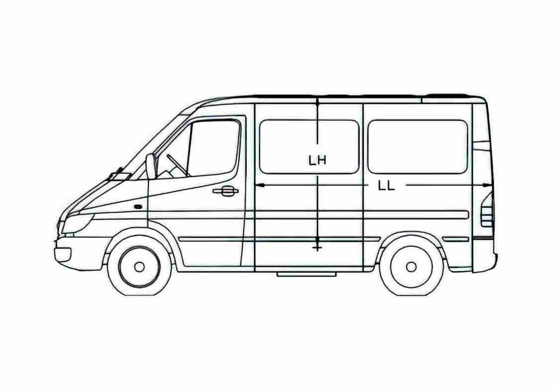 Blueprint Mercedes Benz Sprinter 2 Minivan 2006 A4 Photo Print