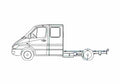 Blueprint Mercedes Benz Sprinter 3 CDi 4x4 Chassis Truck 2006 A4 Photo Print