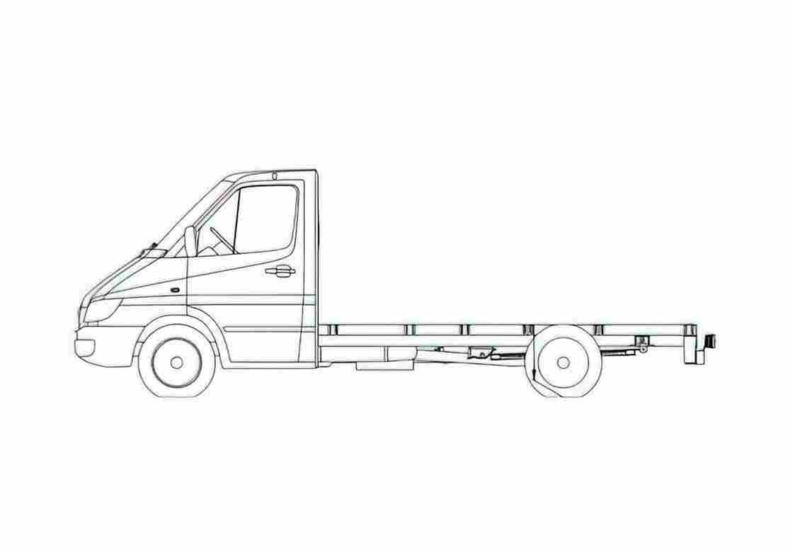 Blueprint Mercedes Benz Sprinter 3 CDi 4x4 Chassis Truck A4 Photo Print
