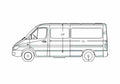 Blueprint Mercedes Benz Sprinter 3 CDi 4x4 Minivan A4 Photo Print