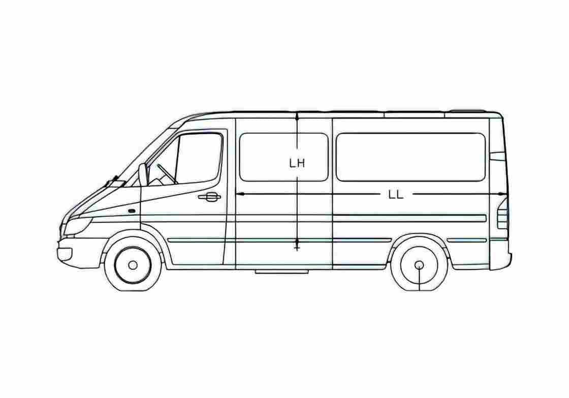 Blueprint Mercedes Benz Sprinter 3 CDi 4x4 Minivan A4 Photo Print