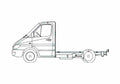 Blueprint Mercedes Benz Sprinter 3 CDi Chassis Truck A4 Photo Print