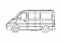 Blueprint Mercedes Benz Sprinter 3 Minivan A4 Photo Print