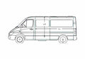 Blueprint Mercedes Benz Sprinter 4 CDi 4x4 Minivan A4 Photo Print