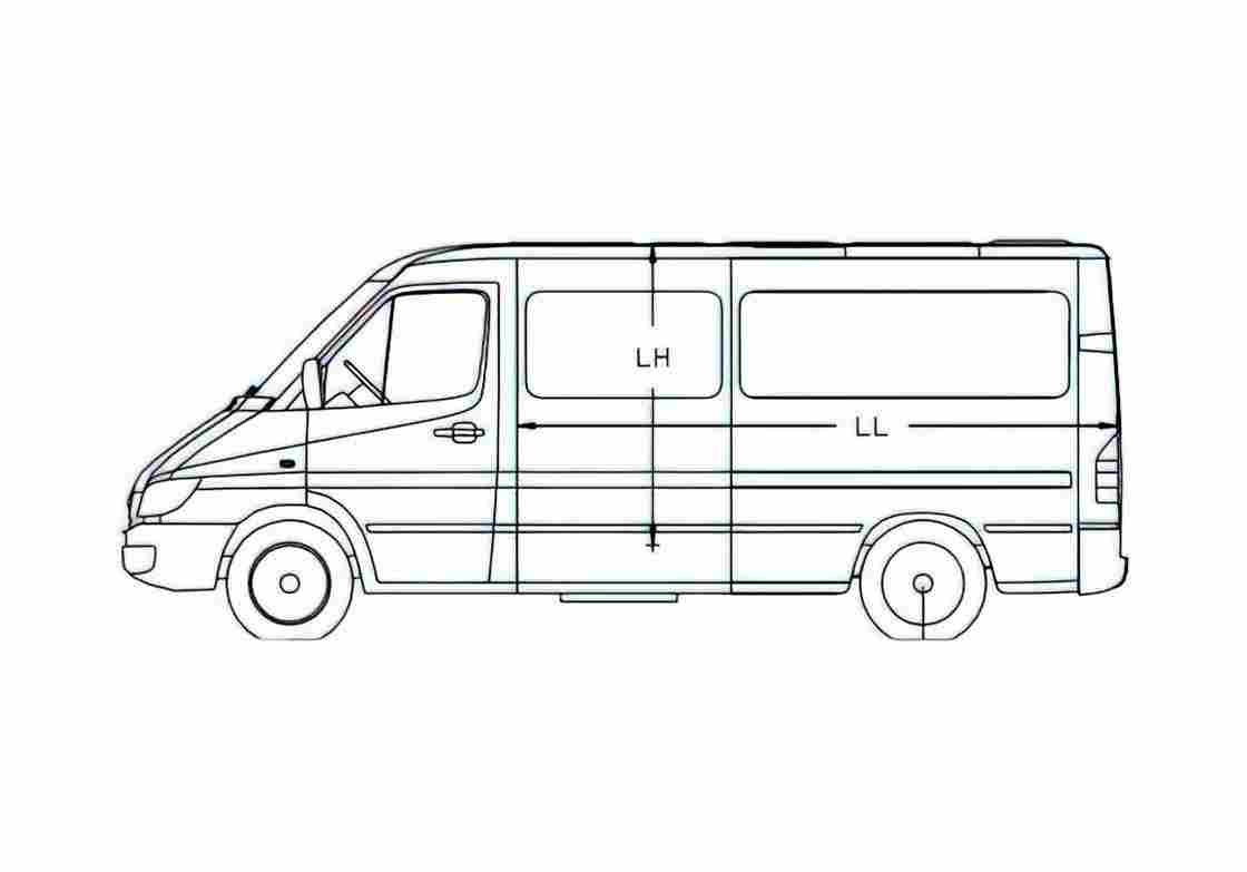 Blueprint Mercedes Benz Sprinter 4 CDi 4x4 Minivan A4 Photo Print