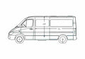 Blueprint Mercedes Benz Sprinter 4 CDi Minivan A4 Photo Print
