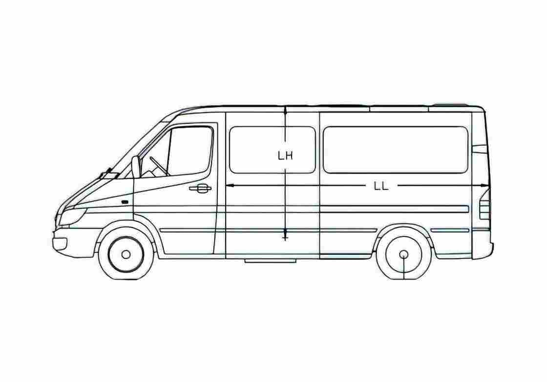 Blueprint Mercedes Benz Sprinter 4 CDi Minivan A4 Photo Print