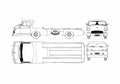 Blueprint Mercedes Benz Transporter Truck A4 Photo Print