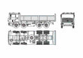 Blueprint Mercedes Benz Truck A4 Photo Print