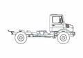 Blueprint Mercedes Benz Unimog U1300L 37 Truck 2006 A4 Photo Print