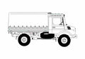 Blueprint Mercedes Benz Unimog U1300L Truck 1975 A4 Photo Print