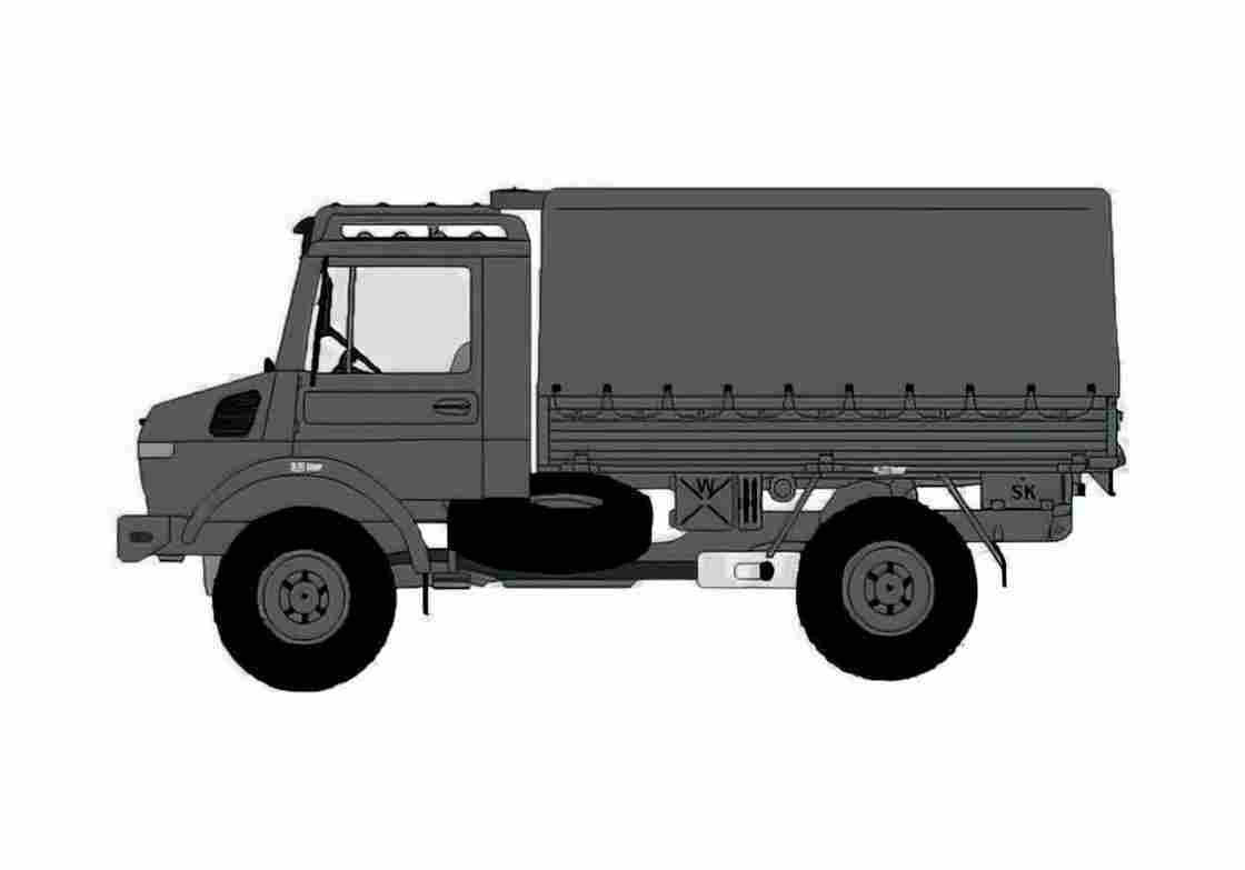 Blueprint Mercedes Benz Unimog U1300L Truck A4 Photo Print