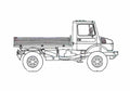 Blueprint Mercedes Benz Unimog U1450 Truck 2006 A4 Photo Print