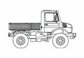 Blueprint Mercedes Benz Unimog U1600 Truck 2006 A4 Photo Print