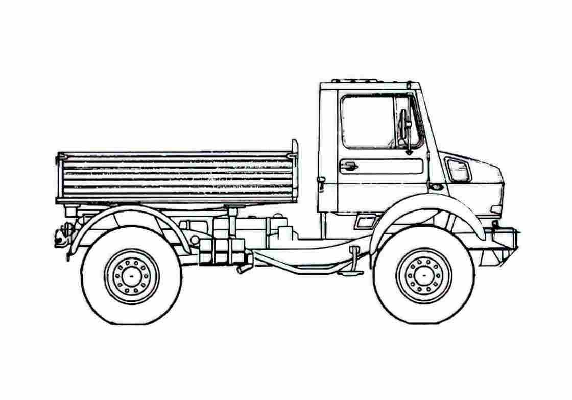 Blueprint Mercedes Benz Unimog U2150 Truck 2006 A4 Photo Print