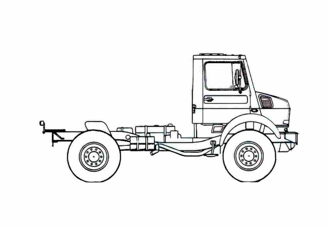 Blueprint Mercedes Benz Unimog U2150L Truck 2006 A4 Photo Print