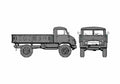Blueprint Mercedes Benz Unimog U404 Truck A4 Photo Print