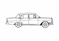 Blueprint Mercedes Benz W110 220 Sedan 1962 A4 Photo Print