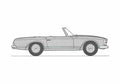 Blueprint Mercedes Benz W113 230SL Cabriolet 1963 A4 Photo Print