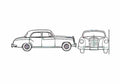 Blueprint Mercedes Benz W120 219 Sedan 1957 A4 Photo Print