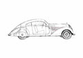 Blueprint Mercedes Benz W142 320 Sedan 1938 A4 Photo Print