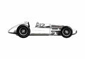 Blueprint Mercedes Benz W154GP OW 1939 A4 Photo Print