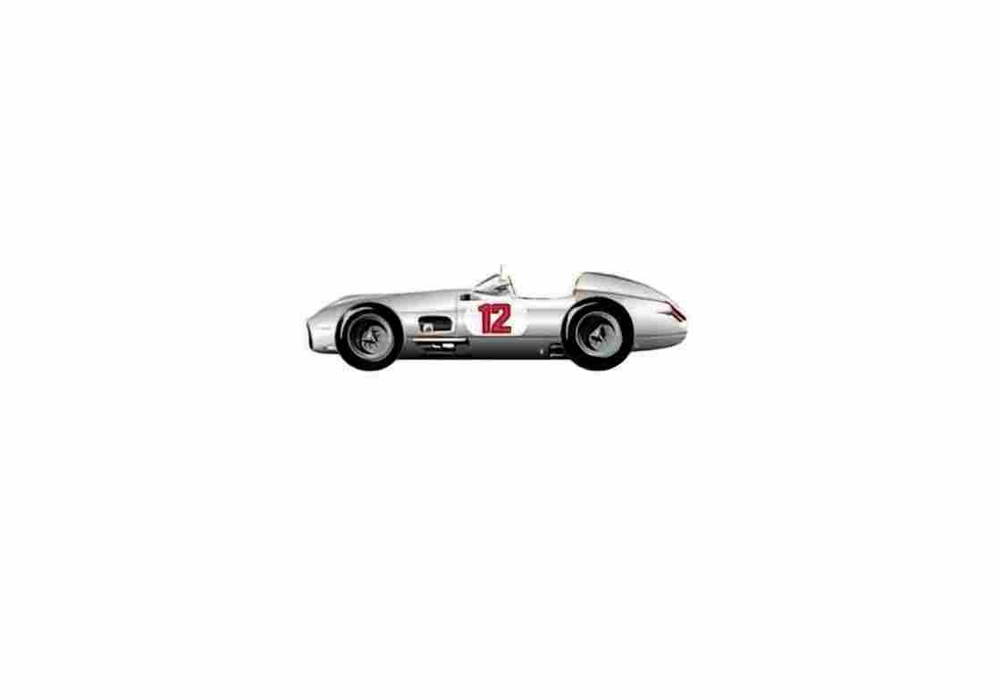 Blueprint Mercedes Benz W196 F1 OW 1955 01 A4 Photo Print