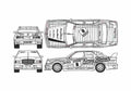 Blueprint Mercedes Benz W201 190E Evolution II Sedan 1982 A4 Photo Print