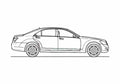 Blueprint Mercedes Benz W221 S350 Sedan 2009 A4 Photo Print