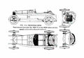 Blueprint Mercedes Benz mercedes benz Coupe 1914 A4 Photo Print