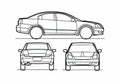 Blueprint Mitsubishi 380 Sedan 2007 A4 Photo Print