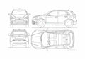 Blueprint Mitsubishi ASX SUV 2010 A4 Photo Print