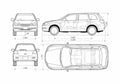 Blueprint Mitsubishi Airtek SUV 2001 A4 Photo Print