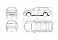 Blueprint Mitsubishi Airtek SUV 2005 A4 Photo Print
