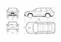Blueprint Mitsubishi Airtek Turbo SUV 2005 A4 Photo Print