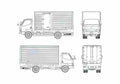 Blueprint Mitsubishi Canter Truck A4 Photo Print