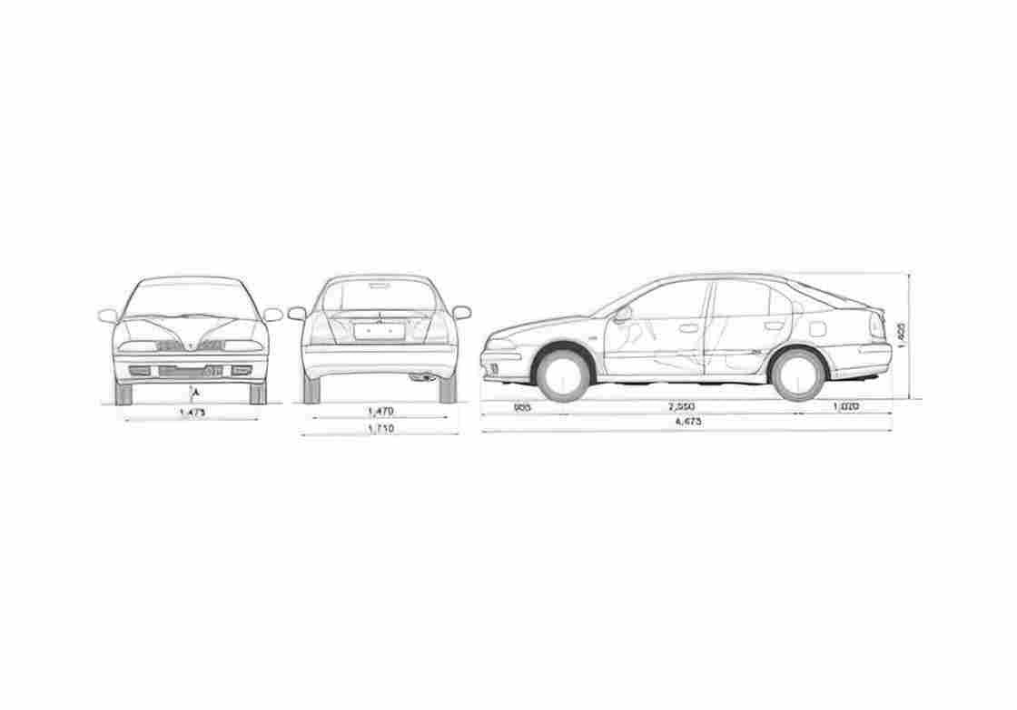 Blueprint Mitsubishi Carisma Sedan 1995 A4 Photo Print