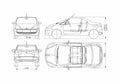 Blueprint Mitsubishi Colt CZC Cabriolet 2006 A4 Photo Print