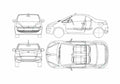 Blueprint Mitsubishi Colt CZC Sedan 2006 A4 Photo Print