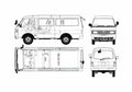 Blueprint Mitsubishi Delica Microvan 2005 A4 Photo Print