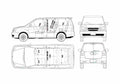 Blueprint Mitsubishi Dion SUV 2005 A4 Photo Print