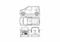 Blueprint Mitsubishi EK Sport Microvan 2010 A4 Photo Print
