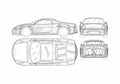 Blueprint Mitsubishi Eclipse Coupe 2003 A4 Photo Print