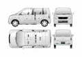 Blueprint Mitsubishi Ek Hatchback 2005 A4 Photo Print