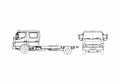 Blueprint Mitsubishi FE145 Crew Truck A4 Photo Print